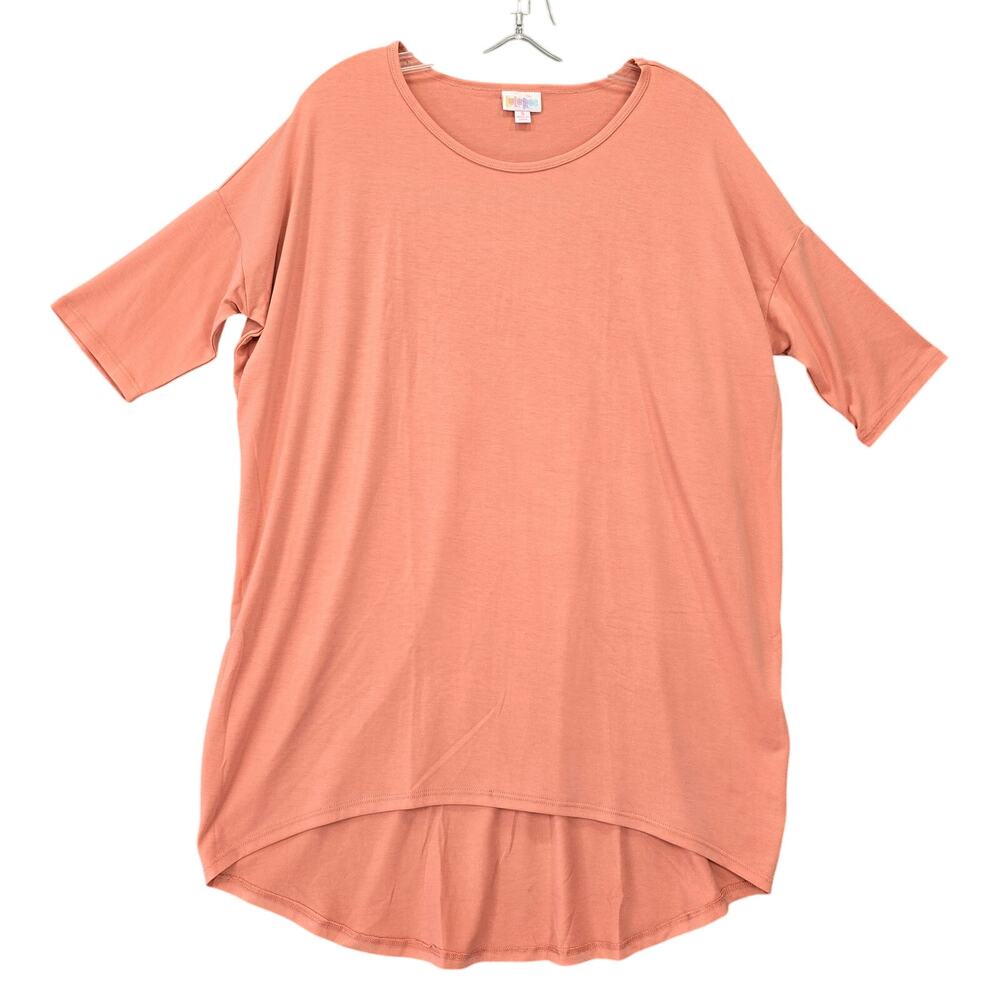 LuLaRoe Irma Pink Desert Tunic Shirt NEW Short Sleeve Classic Scoop Women Size S